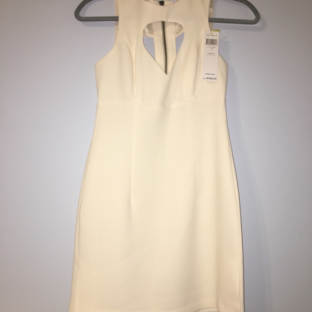 white bodycon dress